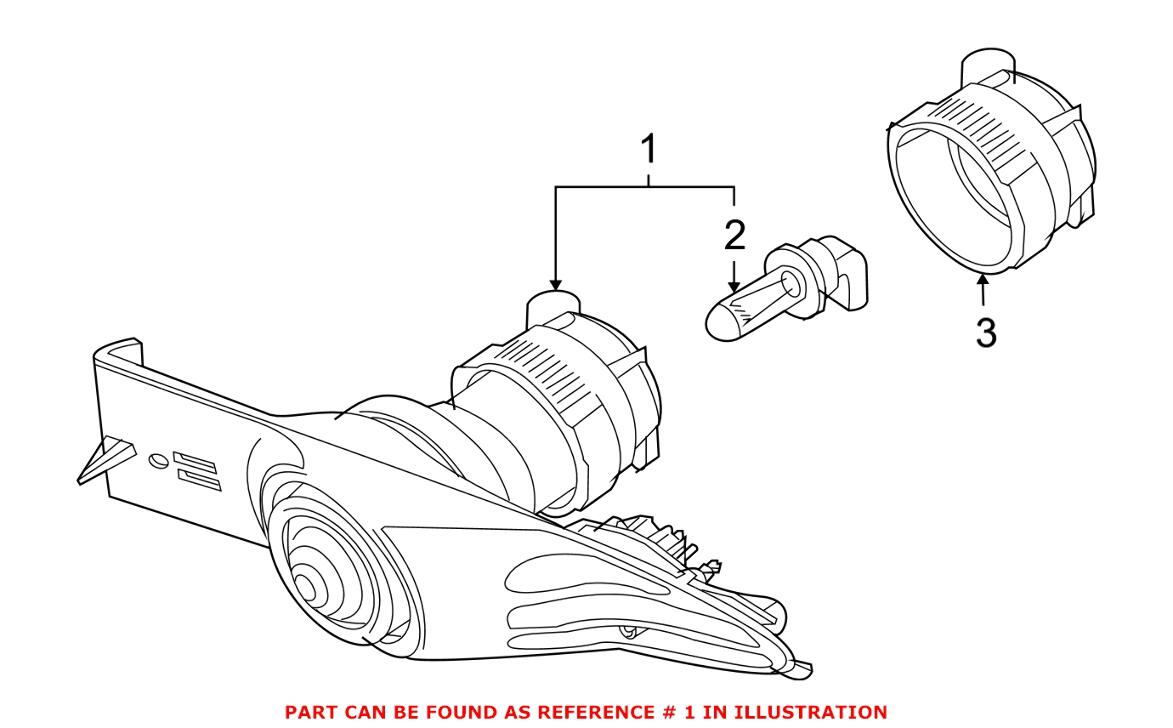 BMW Foglight Assembly - Passenger Side 63178379684